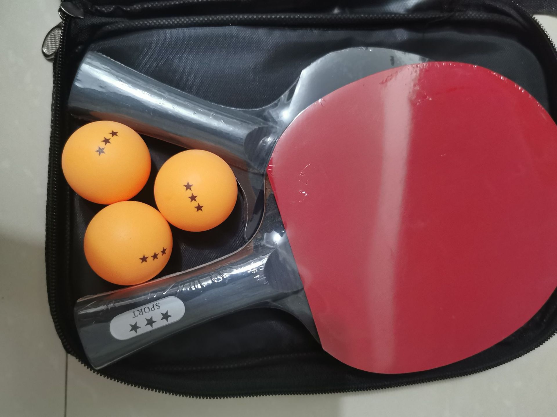 black set 2 long handle 3 ball