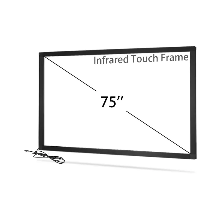 Écran tactile multi de capteur infrarouge de 75 pouces, Smart TV multi d'écran tactile, cadre tactile