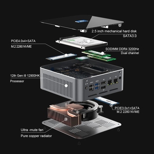Nuovo Mini Computer Desktop 12Th Gen In-tel i9 12900HK i7 12800 64GB RAM DDR4 2TB NVMe SSD Mini PC AX211 WiFi6E con Bt5.2 HTPC - Product Image 6