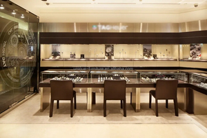 手表展示玻璃柜制造商木制手表店展示优雅风格的手表店