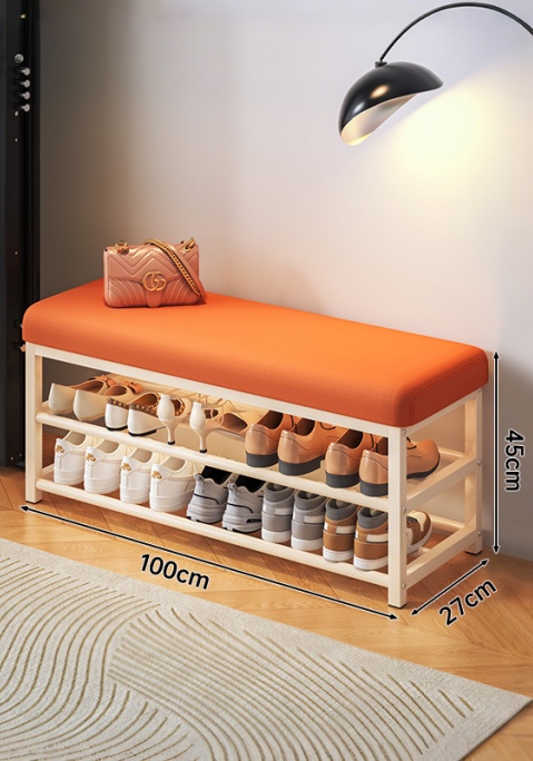 100 cm BLANC-ORANGE
