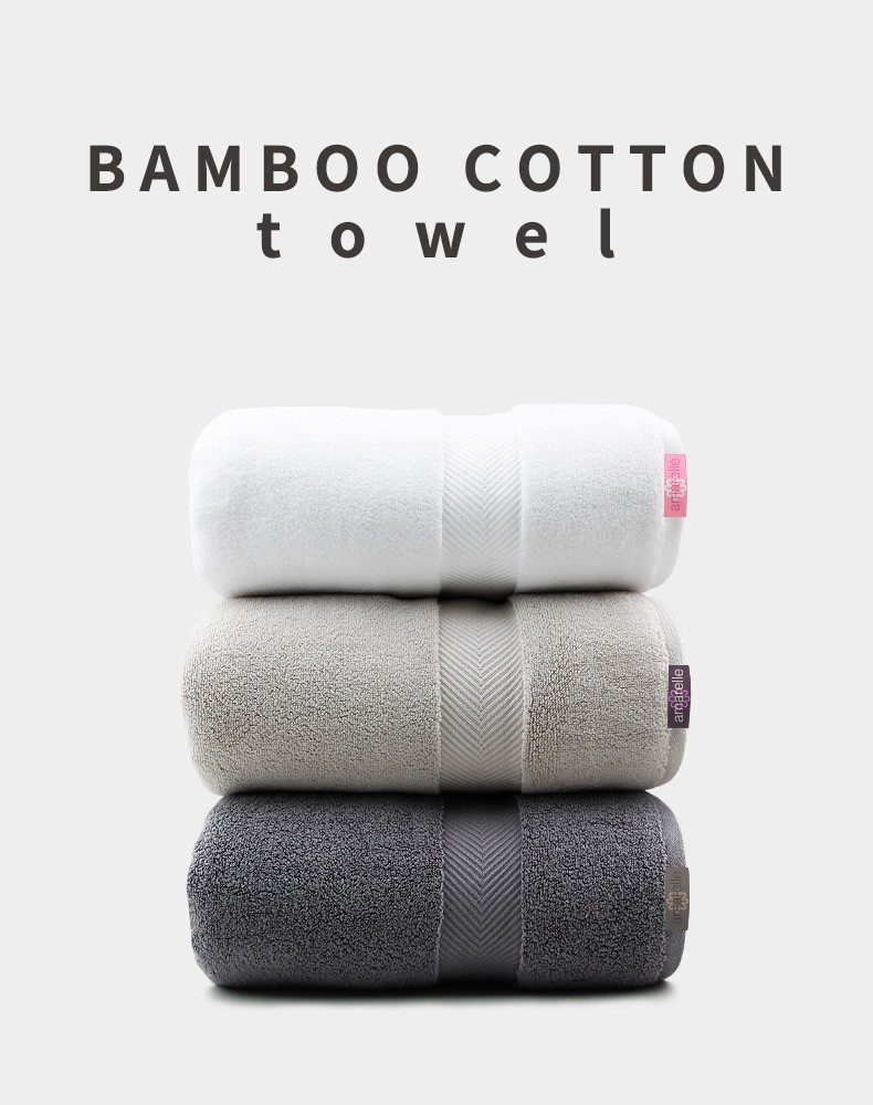 Skin-like super soft organic bamboo cotton bath towels hot sale for amazon
