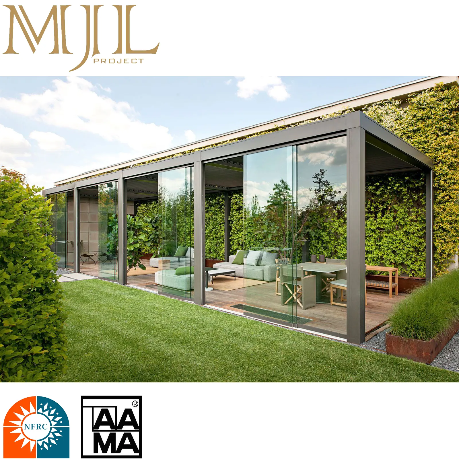 Moderne case di vetro giardino esterno Sunroom Free Standing case solari verdi In cina