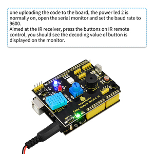 Arduino programcısı için Keyestudio çok amaçlı Shield V1 öğrenme kartı