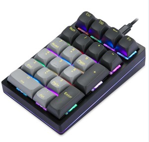 <strong>USB</strong> Wired Mechanical <strong>Numeric</strong> <strong>Keypad</strong> 21 Keys <strong>Mini</strong> Numpad RGB Backlight <strong>Keyboard</strong> Accounting Laptop Notebook Tablets - Product Image 1