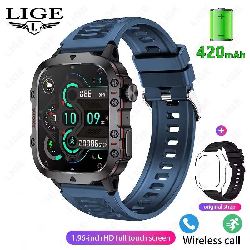 3 Silicone bleu + bracelet en silicone noir