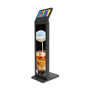 Zemin standı 13.3 + 37 inç çift ekran kapalı android lcd reklam yatay ve dikey dijital tabela ekran - Product Image 5