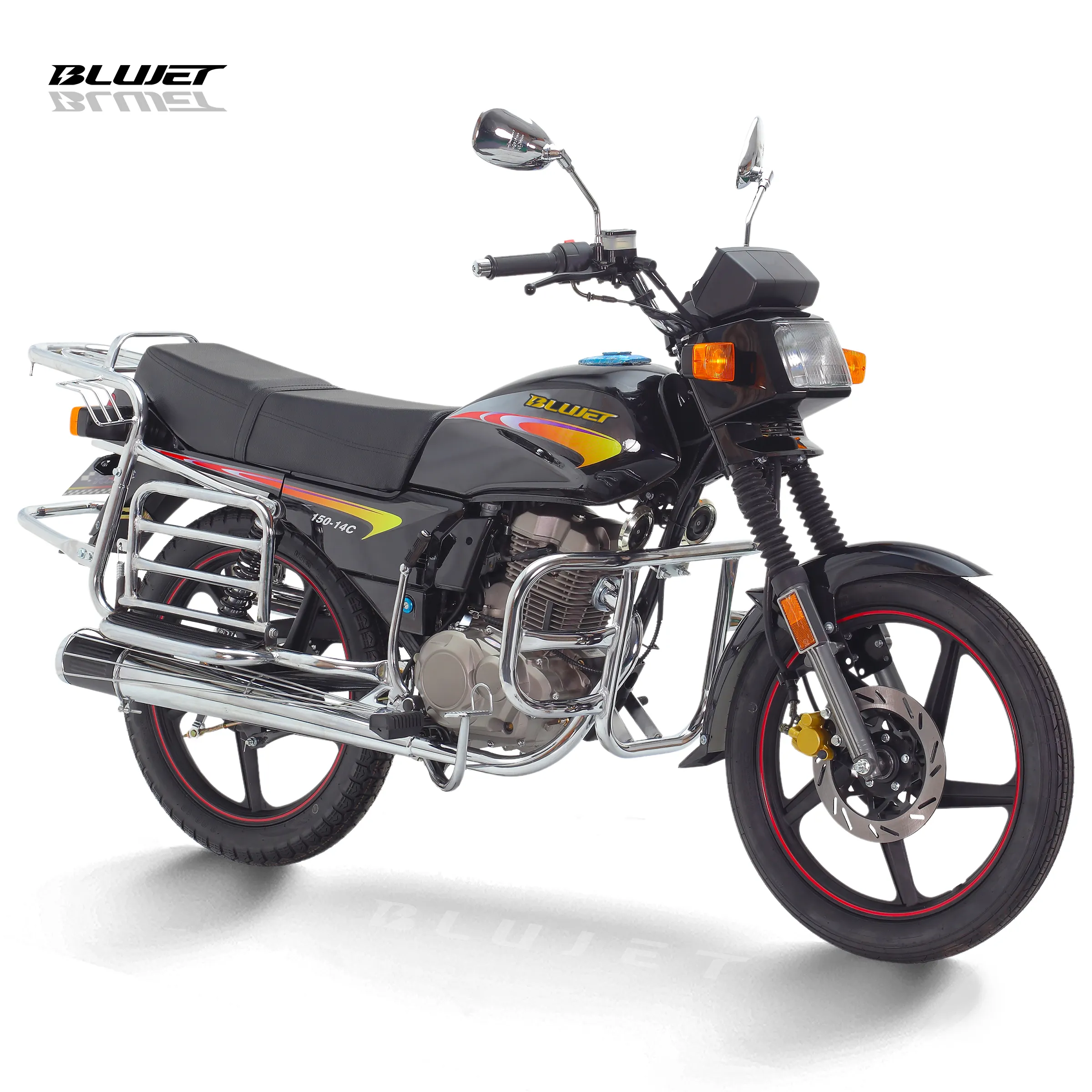 Jieling CGL150 para Lebanon New 150cc Street motocicleta varilla de empuje CG150 motor medidor digital freno de disco para Siria Iraquí Turquía