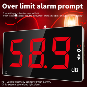 Noise Detector Decibel Decibelimeter Sound Level Meter Large Screen Wall Mounted Digital Professional Monitoring Tester