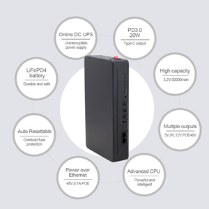 Индивидуальный Wi-Fi маршрутизатор Mini UPS, 30000 мАч, Длинный резервный блок питания, 5 В, 9 В, 12 В, 48 В, POE DC UPS для телекоммуникационных устройств, аксессуары для безопасности - Product Image 4