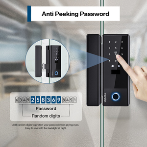 Hot Selling <strong>K5</strong> Tuya App Smart Locks WiFi Password Card &amp; Mechanical Key Unlock Electronic Glass Door Lock with TT Lock <strong>Control</strong> - Product Image 4