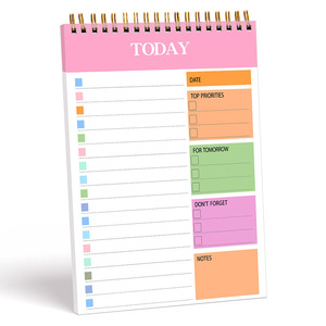 HOJE Diário Espiral <span class=keywords><strong>Notebook</strong></span> A5 Papel Auto-Disciplina Programação Planejamento de Gerenciamento do Tempo Notas Pegajosas para o Presente