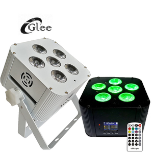 6x18W RGBWA UV 6in1 akülü kablosuz DMX IR uzaktan kumanda LED Par yukarı ışık - Product Image 1