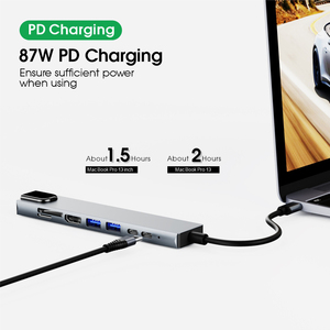 Pastall Headphone Adapter Usb <strong>Type</strong> C to 3.5mm Headphone Best Selling Multi Function with <strong>Network</strong> Rj45 HD-MI 4K Port Usb-c <strong>Type</strong> c - Product Image 5