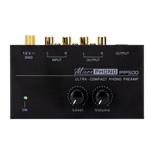 Preamplificador de preamplificador de fono ultracompacto con controles de nivel y volumen Entrada y salida RCA 1/4 - Product Image 1