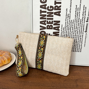 Bán Buôn 2024 Mùa Hè Mới Dân tộc Phong Cách Nhật Bản Retro Túi Xách Phương Tây Nghệ Thuật Dệt Thời Trang Dây Kéo Đóng Cửa Hợp Thời Trang Túi - Product Image 4