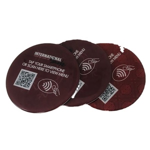 Wasserdichtes NFC-Epoxy-Menü mit einem Durchmesser von 100mm und QR-Code zur Bestellung im Restaurant - Product Image 2