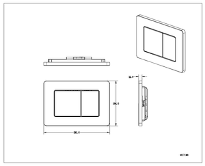 Panel de Control de placa de descarga de botón de presión SUS 304 de acero inoxidable para cisterna oculta de inodoro de WC colgado en la pared