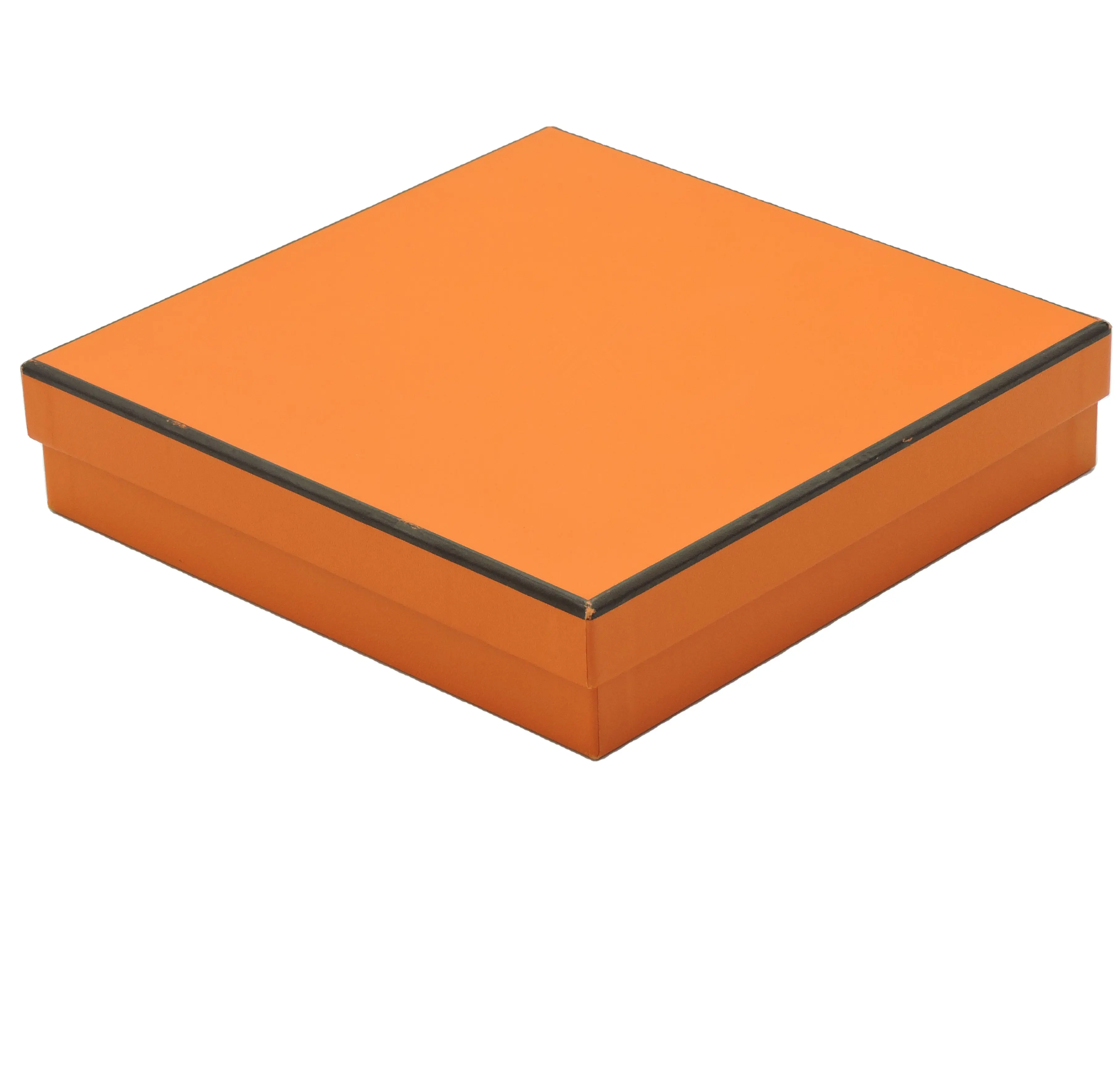Разумная цена, Подарочная коробка с бумажником и ремнем, роскошные оранжевые упаковочные коробки с логотипом заказчика, жесткие картонные коробки