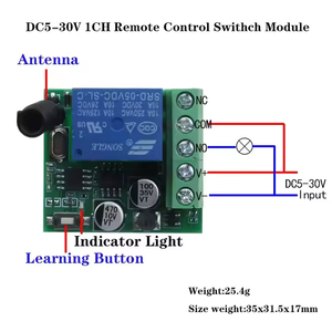 Set vendita 433MHz universale 12V/24V codice di apprendimento telecomando 10A Max corrente codice fisso duplicatore chiave per cancello porta Garage