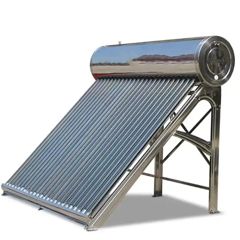 Calentador de agua solar de acero inoxidable, colector solar de tubo de vacío fácil de usar