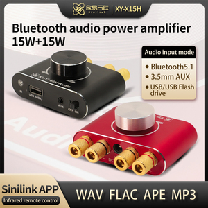 Placa amplificadora estéreo X15H 15W 12/24V altavoz amplificador de Audio BT 3,5mm USB u-disk Módulo de amplificación de entrada Control de aplicación - Product Image 6