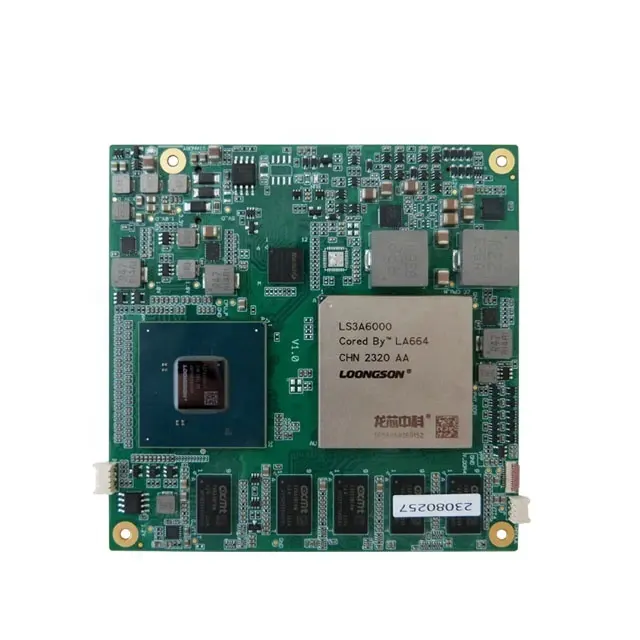 لوحة رئيسية جديدة من Loongson مزودة بمعالج 3A6000 وذاكرة وصول عشوائي سعة 8 جيجابايت ووحدة معالجة بيانات مزدوجة مزدوجة بمعالج بيانات DDR4 وبمقاس 95 ملم× 95 ملم ومعالج إيثرنت كوم إكسبريس ووحدة HDMI ووحدة SATA