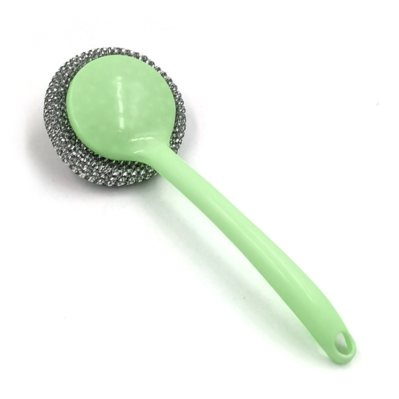 Long-handled steel wool ball, green C1TWQ