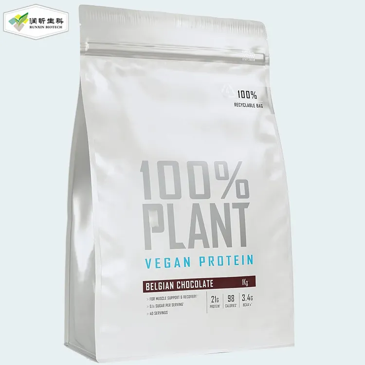 1 kg bolsa batido de leche proteína en polvo 100 por ciento proteína vegetal en polvo