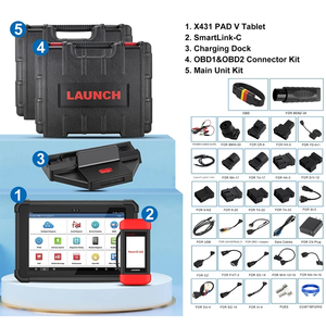 LAUNCH X431 PAD V &amp; O2-2 Oscilloscope Scopebox J2534 CAN FD Online ECU <strong>Programming</strong> Coding Car Diagnostic Tool Auto OBD 2 <strong>Scanner</strong> - Product Image 2