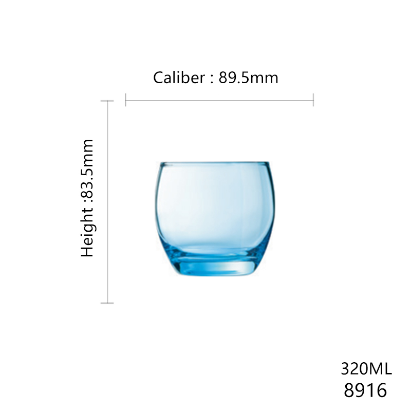 H8916 Salto bleu glace 320ml tasse courte
