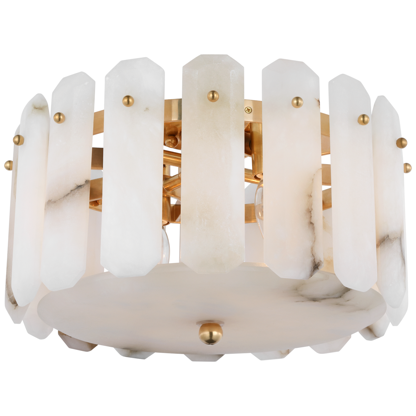 Laiton antique frotté à la main-Albâtre