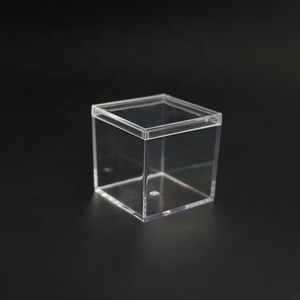 55mmスクエア透明ウェディングキャンディーギフトボックス、PSプラスチック包装ボックス - Product Image 4