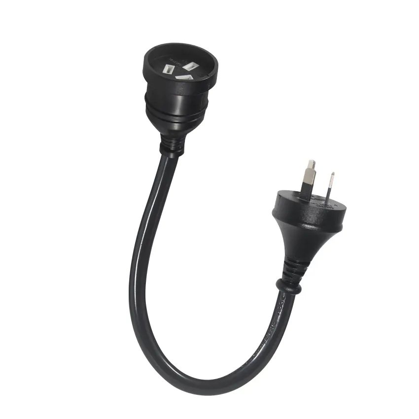 Ac 3 Pin Australian Plug Male to Female 220 Volt Power Cable Saa Extension with Electric Australia Outdoor Light Cord