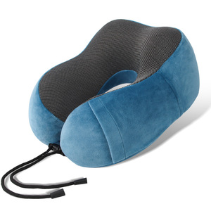 Set bantal pijat leher busa memori tidur pesawat kereta terdiri dari bantal Nick & Masker Mata - Product Image 5