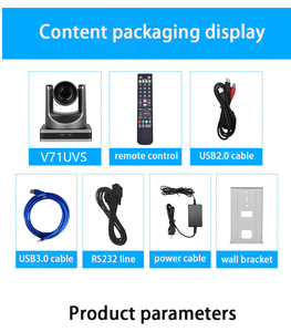 Canlı yayın ve video sistemi desteği Tripod, duvar ve tavan montajı için otomatik parça video konferans kamerası PTZ kamera - Product Image 5