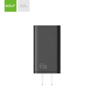 Puerto de carga USB tipo C para móvil, adaptador de carga rápida personalizado de fábrica, 65W, cargador de pared GaN portátil certificado CE para viaje - Product Image 2