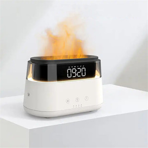 Neuer elektrischer USB-Öl-Luftbe feuchter Innovative Simulation Flammen diffusor Wecker Timer Öl diffusor Mit 3D-Feuer warmes Licht - Product Image 5