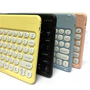 Teclado portátil inalámbrico Bluetooth para Samsung para iPad Air pro Tablet teclado 10 pulgadas Mini teclado con botones de teclas redondas - Product Image 4