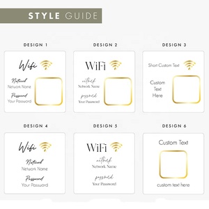 Custom 5&quot;x5&quot; Plastic Wifi QR <strong>Code</strong> with Base Acrylic Wifi Sign Scan for Wifi for Guests Shop Decoration Ideas Travel Agency - Product Image 5