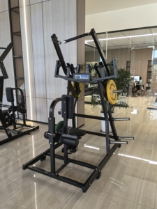 Yüksek mukavemetli çelik iso-yanal ön Lat Pulldown oturmalı sıra spor makinesi plaka göğüs arka kolları için Fitness ekipmanları yüklü - Product Image 3