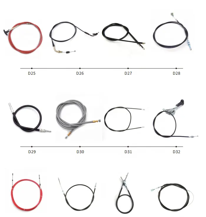 Cables de control de acelerador de freno de cable interior de alambre de acero flexible OEM directo de fábrica con accesorios finales