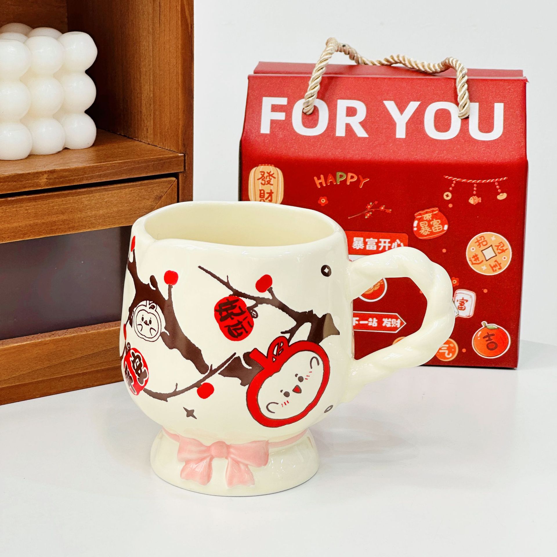 Good luck small apple goblet small gift box