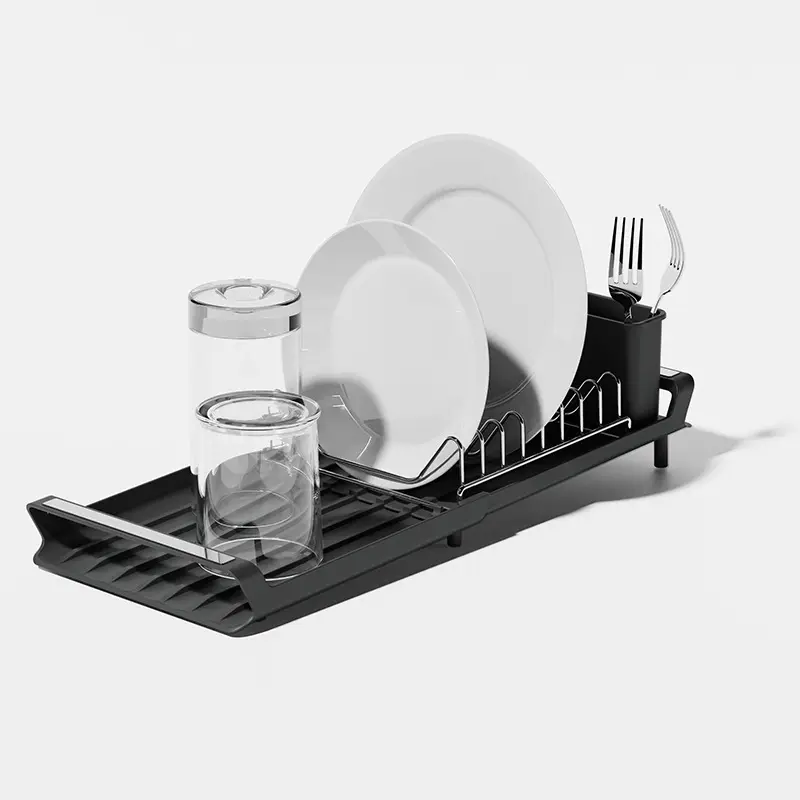 Nouveau design de plaque métallique extensible pour la cuisine, tasses, cuillère, égouttoir à vaisselle, égouttoir au-dessus de l'évier