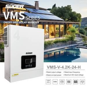 Suoer 4.2KW MPPT Inversor híbrido solar Inversor de red de encendido y apagado con salida monofásica Controlador solar MPPT de alta eficiencia - Product Image 2