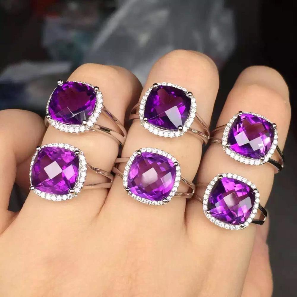 Anello con ametista naturale, Modello 2