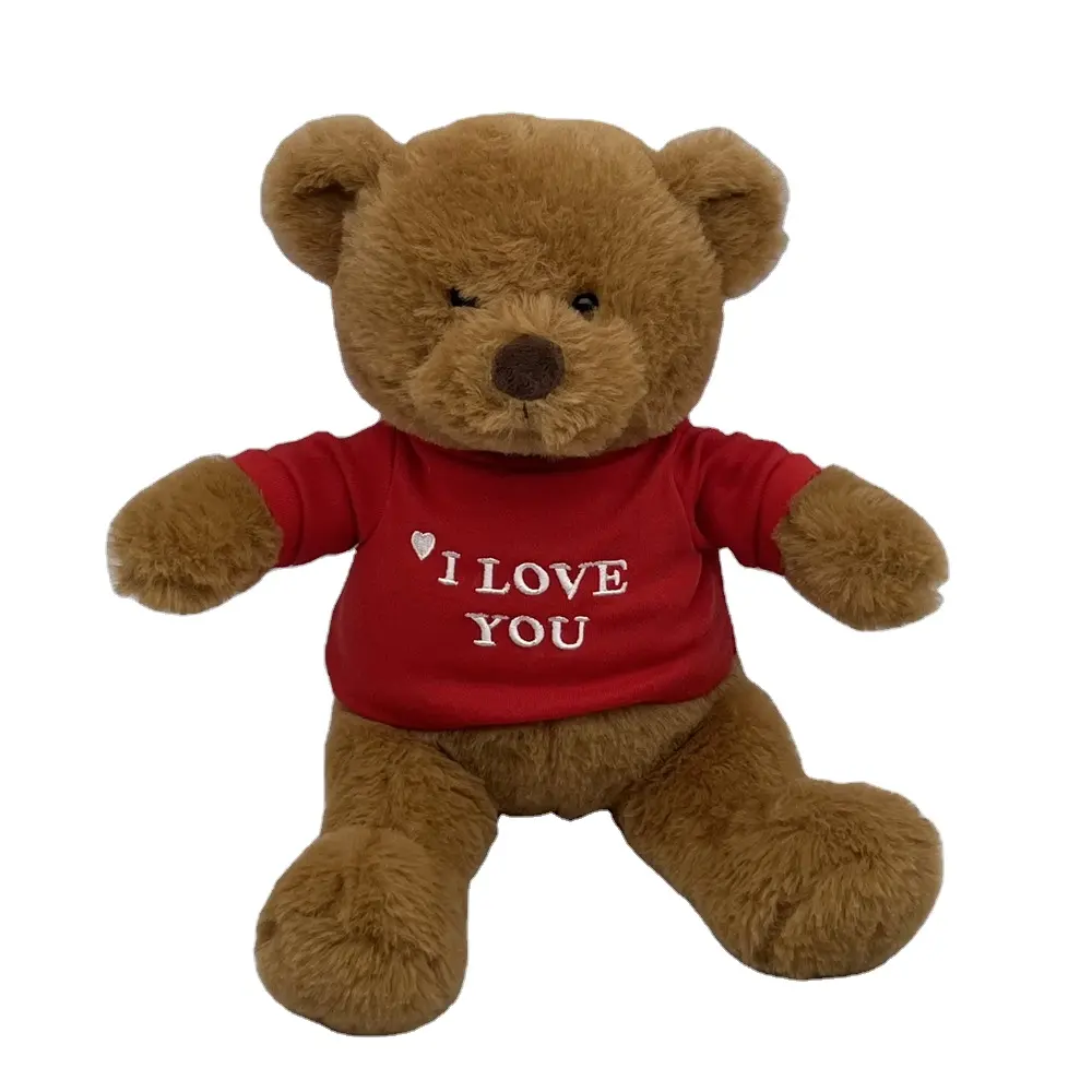 FAMA OEKO Audit Großhandel Custom Plüsch tier Soft Animal Stuffed Teddybär mit T-Shirt