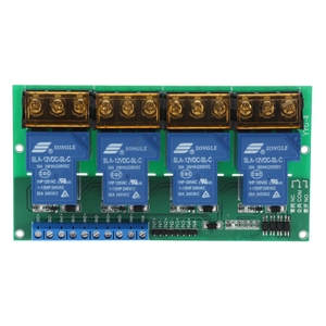 Modulo relè a 4 canali 30A con isolamento optoaccoppiatore 5V 12V 24V bordo relè trigger alto e basso per casa intelligente - Product Image 2