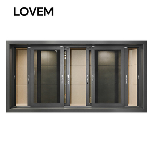 La última ventana corredera moderna, techo de impacto, la mejor ventana corredera de aluminio con marco horizontal de aleación de aluminio de tipo fijo - Product Image 1