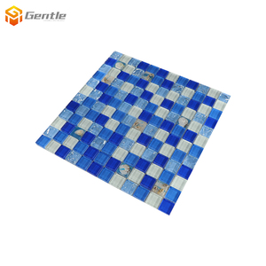 Nóng bán sang trọng vỏ trang trí thiết kế hình vuông Tinh thể thủy tinh khảm tường gạch cho tường trang trí - Product Image 2